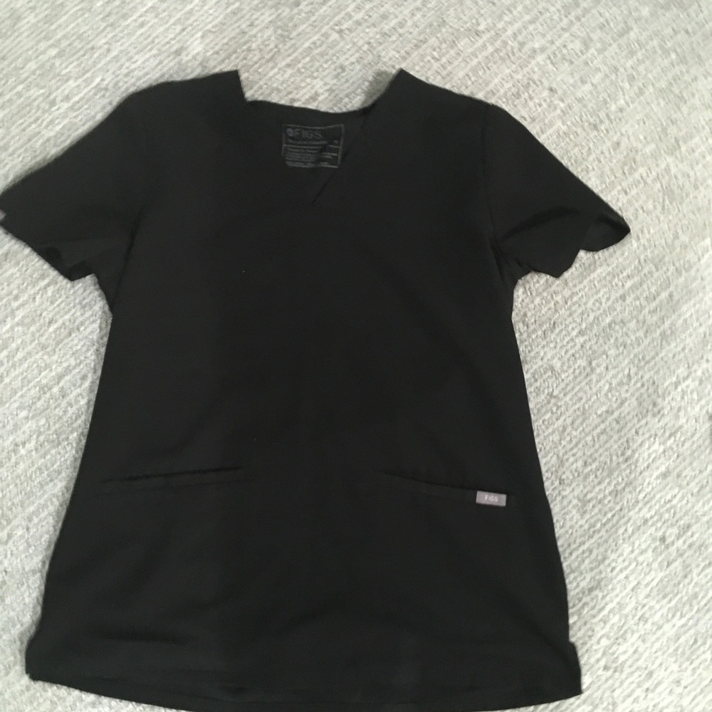 Figs Black Women's Scrub Top